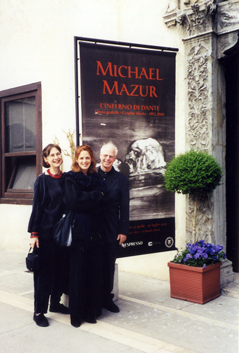 Gail Mazur with Michael Mazur and Kathe Mazur